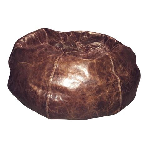 vintage leather bean bag chair